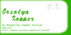 orsolya kopper business card